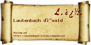 Lautenbach Évald névjegykártya